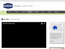 Tablet Screenshot of becker-profile.de